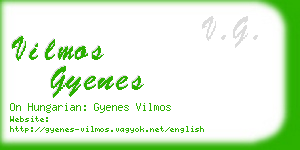 vilmos gyenes business card